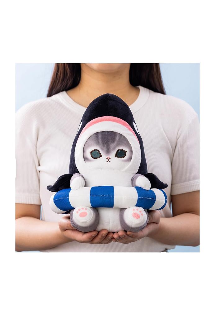 Shark Nyan Big Plush Enjoy with a Swim Official 28cm Killer Whale Mascot, Ring, (Approx. Nyan)