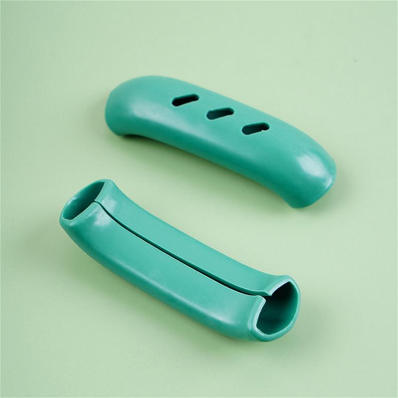 

1 Pair Silicone Handles Anti-Scalding Non-Slip Silicone Pot Handle Cover Heat Insulation Handle Cover Grip Sleeve Kitchen Gadget зелений