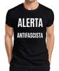 Antifaschistische Warnung Protestaktivist Linke Politik Geschenk Retro Unisex T-Shirt
