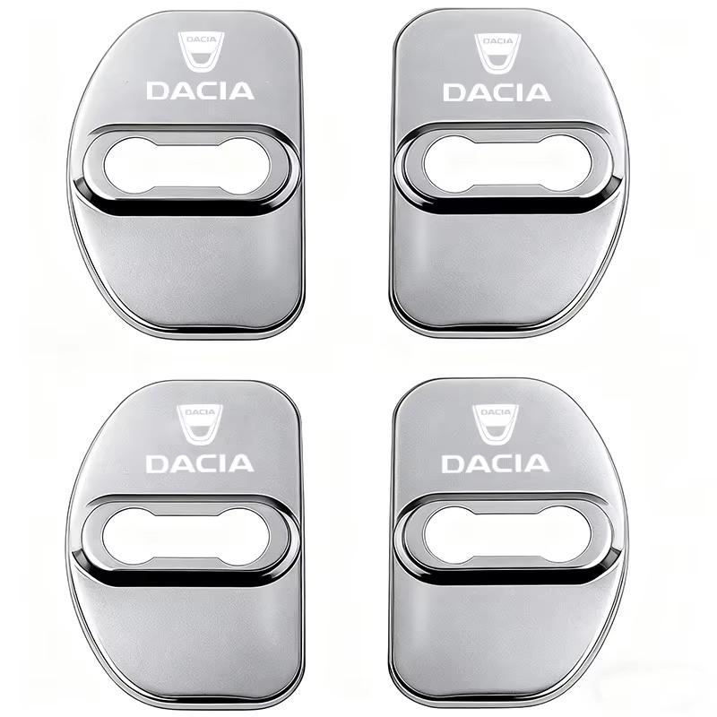Acier Inoxydable 4 Pièces Style Voiture Boucle de Verrouillage de Porte Cache Protecteur Pour Dacia Bigster Spring Duster Sandero Jogger Dokker Lodgy