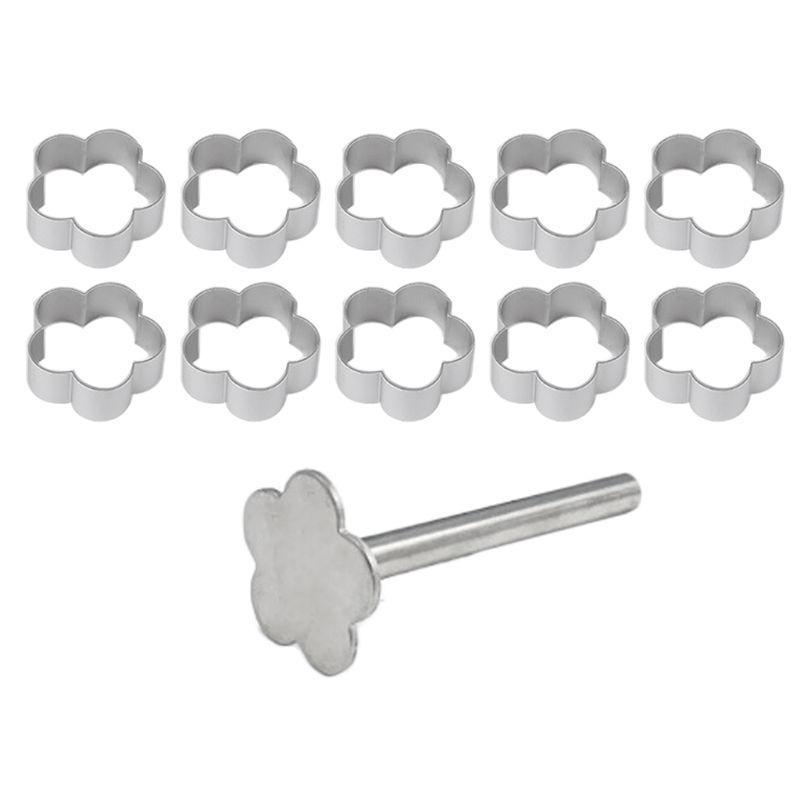  Biscuit Cutter Pressing Molds Set Metal Moon Cake Donut and Scone Molds for Handmade Training Cooking Baking Attachment