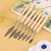 7PCS Wooden Handle Paint Spatula Set Oil Painting Scraper Art Paint Texture Painting Knife Tools MSCTYJ01