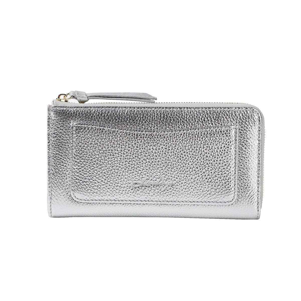 

Long Genuine Extra Compact [Rizdays] Women s Wallet, Wallet, Small, Short, Leather, Cowhide, Small, Thin, Slim, Lightweight, (Silver)