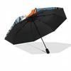 Mountain Rescue Dog Badge pattern umbrella, portable and foldable design, 8 ribs, a casual accessory for Halloween, Christmas, and birthday gifts.