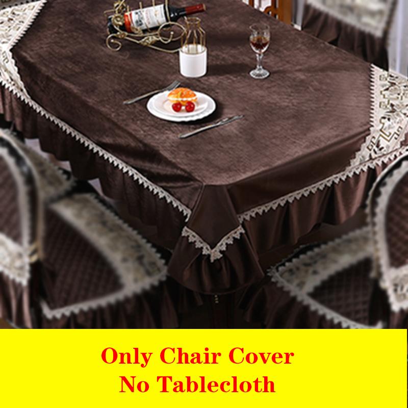 Capa de almofada para cadeira de luxo europeia leve, toalha de mesa, almofada para cadeira de jantar, capa de mesa para casa, capa de cadeira de elastano, jacquard, vermelho, 1 peça