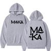 Худи с логотипом рэпера Maka Унисекс Одежда Мода Хип-Хоп Худи Эстетичный Винтажный Оверсайз Худи Унисекс