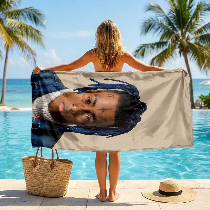Xxxtentacion Fashion Beach Towel: Ideal for Summer Adventures Soft, absorbent and quick drying suitable for swimming and bathing