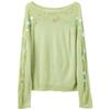 Sancai 2026 Spring Off-Shoulder Sequin Knit Sweater