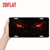 D Flat Printing Mysterious Glowing Red Eyes Dark Creature Art Aluminum Tin Painting License Plate Style Gothic Horror Fantas