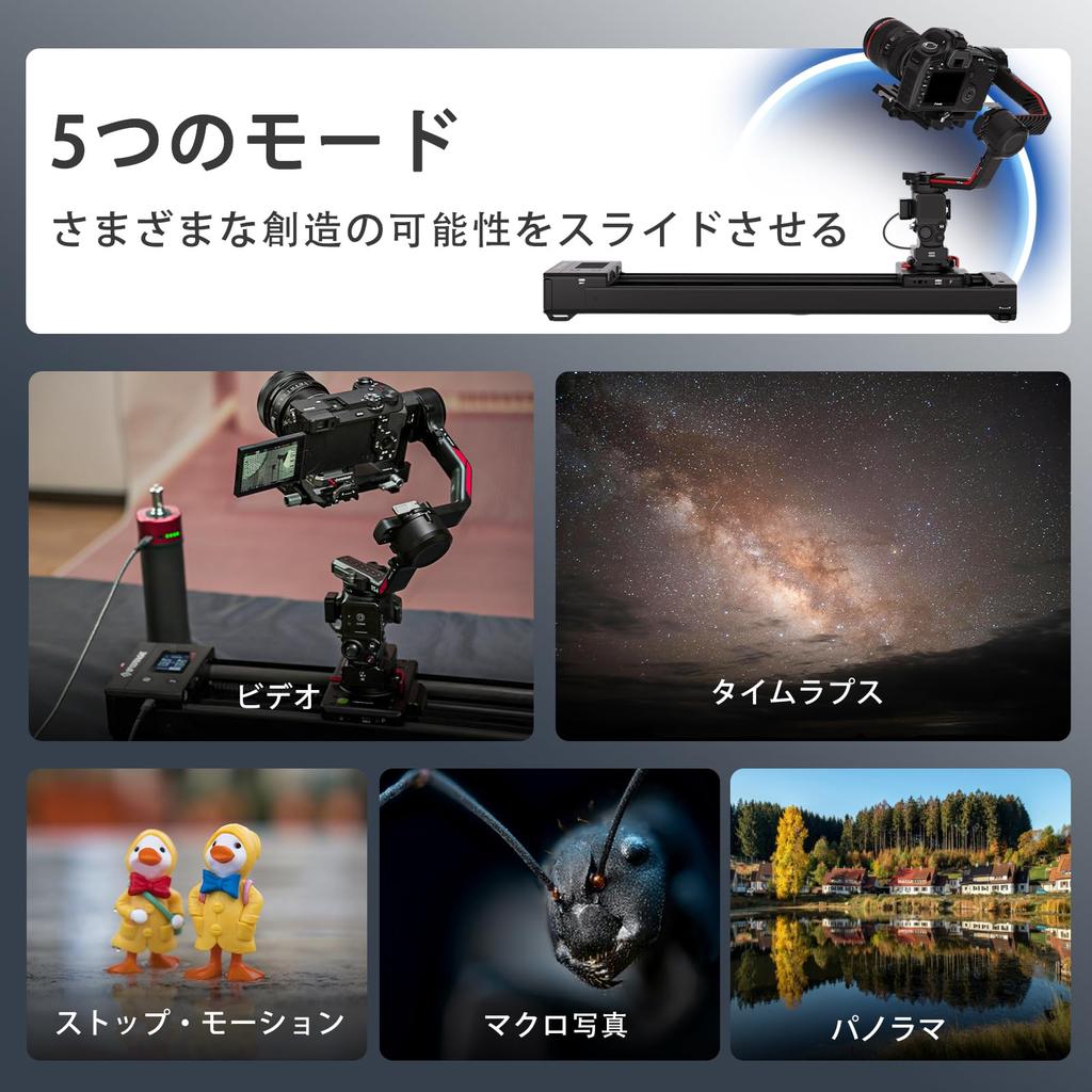 IFOOTAGE Shark Slider Nano II 660 Dual Axis Motorized 433mm Slide Fully Compatible with DJI Horizontal Movement Synchronization with DJI Panorama 6
