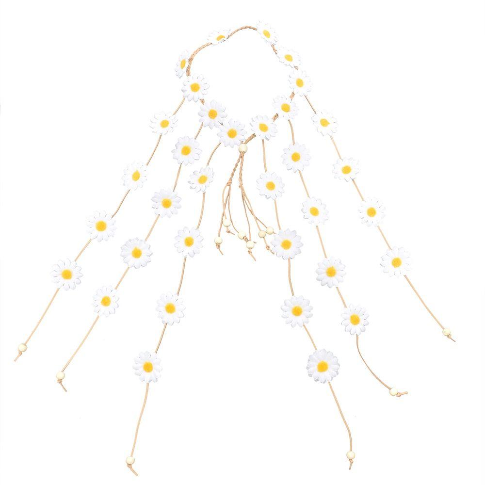Cloth Daisy Tassel Headband Decorate Your Hat Sunflower Headband Floral Bridal Headpiece  Wedding