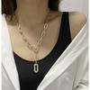 JMXD Metal Chain Necklace for Women Y2K Layering Necklace Minimalist Pendant Choker Statement Piece Hypoallergenic Daily Jewelry Gift