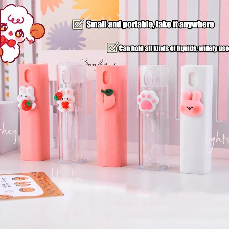 Mini vaporisateur Portable de dessin animé mignon de 10ml, bouteille rechargeable pour cosmétique, bouteille d'hydratation, désinfection à l'alcool, arrosoir de voyage