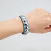 Modern Unisex Spiked Wrist Bangle Bracelet Featuring PU Leather And Stylish Metallic Detail For Everyday Wear