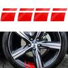 4PCS Reflective Car Wheel Decal Sticker Pressure Adhesive Auto Red Accessories Car Stickers Wheel Hub Decals