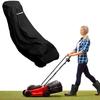 210D Polyester Abdeckung Rasenmäherabdeckung Gartenpflege 195*108*66cm Allwetter-Schutz Für Elektrischen Rasenmäher