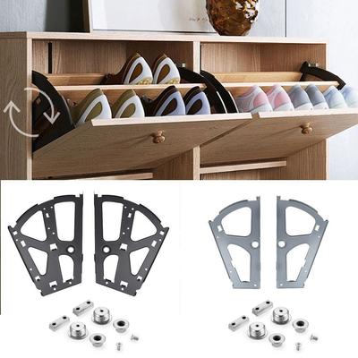 Zawiasy do szafki na buty ze stali nierdzewnej Obrotowy stojak Flip Frame do szafki na buty Domowa szuflada na buty