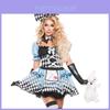 Hot Movie Theme Alice Maid Cosplay Costume For Women Stage Performance Polyester Outfit