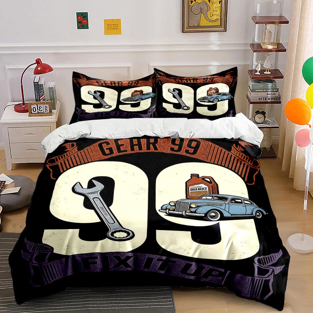 Wrench, car, number 99. Bedding sets Duvet cover sets Duvet covers Pillowcases(1 * Duvet Cover 2 * Pillowcases without duvet insert)