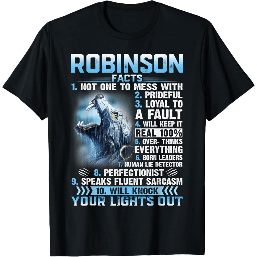 Funny Robinson FACTS Shirt - Robinson Last Name T-Shirt XXXXXL чёрный
