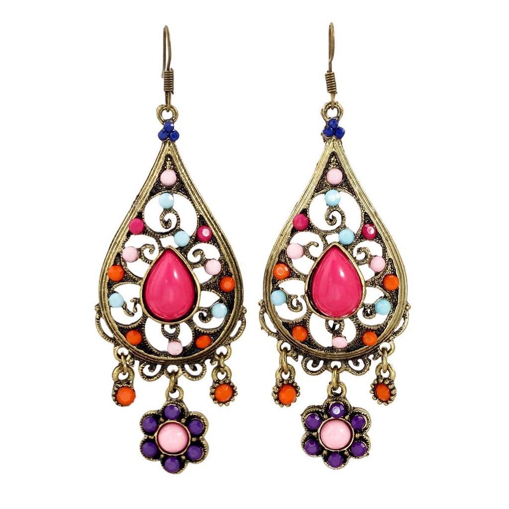 Luxury Baroque Style Crystal Teardrop Earrings for Women