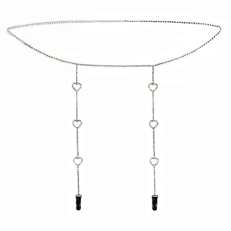 Women Waist Chain Rhinestones Garter Clip Sexy Leg Chain Antislip Suspender Clip Thigh Belt Body Jewelry Waist Decors