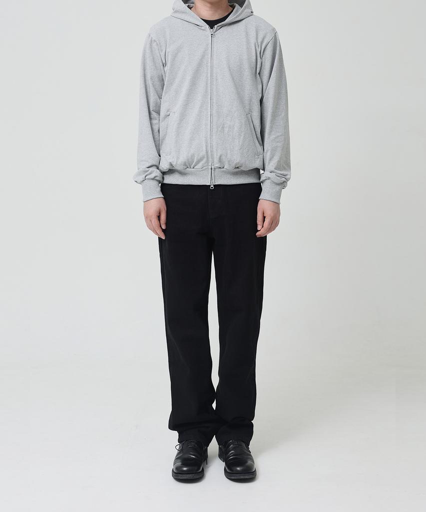 Ox Studios Lightweight Zip-Up Hoodie (Melange Grey)
