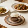 Placemat Thickened Circular Design Bohemian Style Placemat Heat Insulation Oil-Proof Table Mat Reinforced Seam Placemat Dining Decor