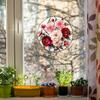 Fun-JD067 Painted Imitation Rose Glass Window Beautification and Decoration Electrostatic Uv Window Sticker
