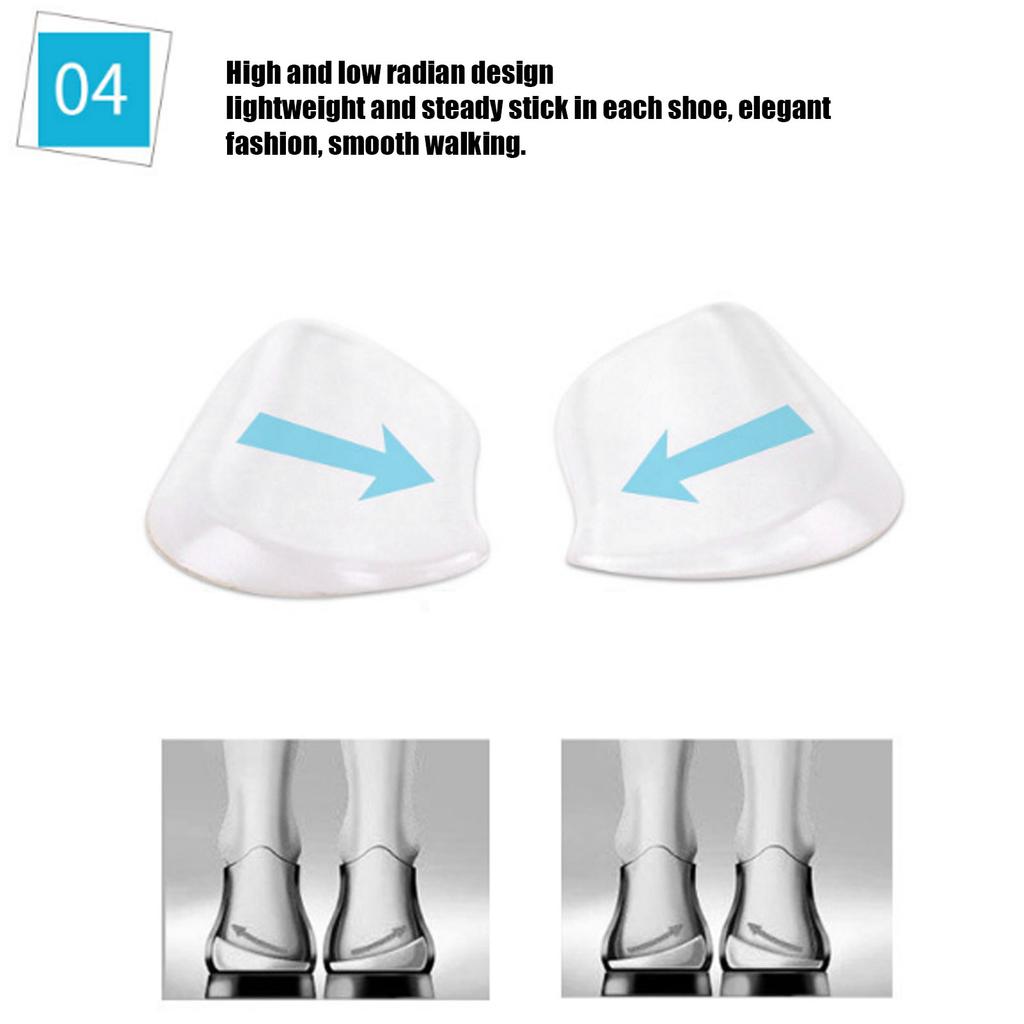 5 Pairs/Set Shoe Heel Cushion Inserts Gel Protective Cups Soft Heel Pad