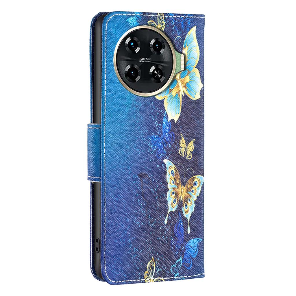 Für TECNO Spark 20 Pro+ Hülle Musterdruck Faltbarer Ständer Handyhülle