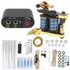 Coil Tattoo Machine Set Power Supply Clip Cord Foot Pedal Needle Grommet Novice Tattoo Kit