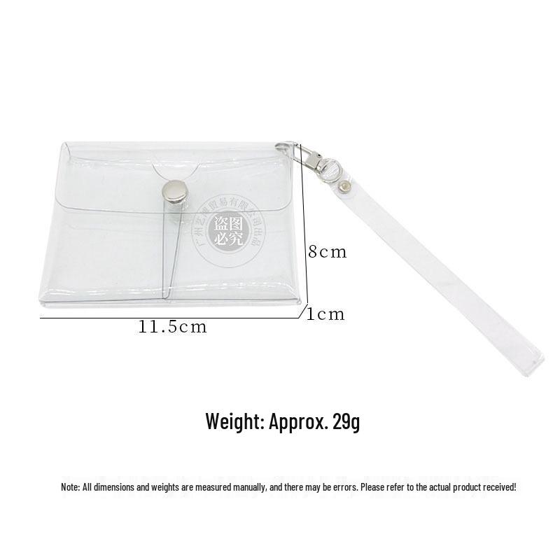 Women's Transparent Coin & Charging Cable Handbag Keychain for Travel & Storage
