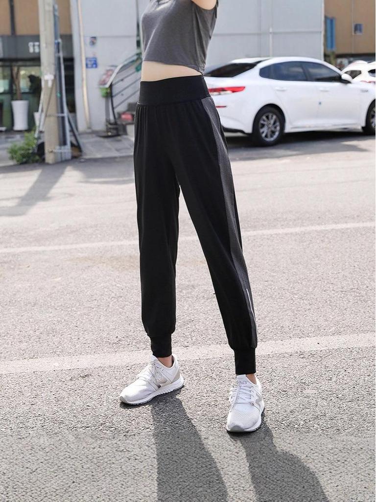 Women's Plus Size Autumn Yoga Pants – Breathable, Slimming, Loose Fit, Tapered Hem for Gym, Running, Sports