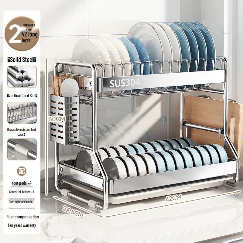 304 Stainless Steel Kitchen Dish Drying Rack