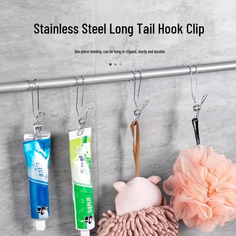 

Нержавеющие ветрозащитные прищепки для развешивания одеял, пледов, носков и одежды 2 Stainless Steel Hooks