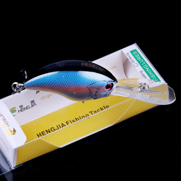HENGJIA 13г 9см Рыболовные приманки Rock Crankbait Crankbait Minnow Окунь Тройные крючки Воблер Жесткая приманка Приманки Воблер Длинный Большой язык