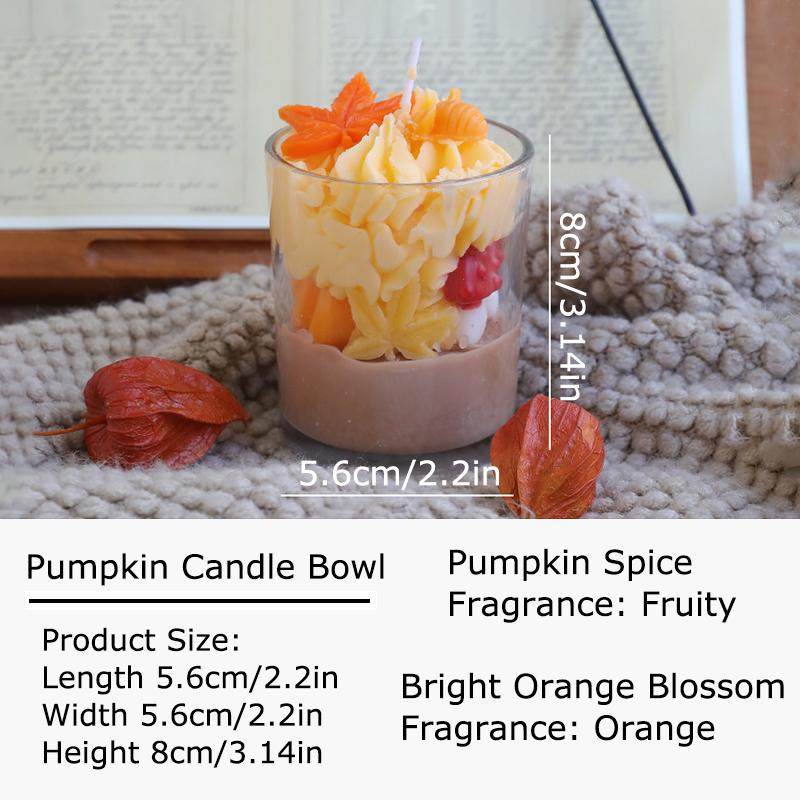 

1 шт. Ароматерапевтическая свеча Свадьба Мини тыква Подарки Соевый воск Хэллоуин Кокосовая чаша Свечи Праздник урожая Кленовый лист Осень