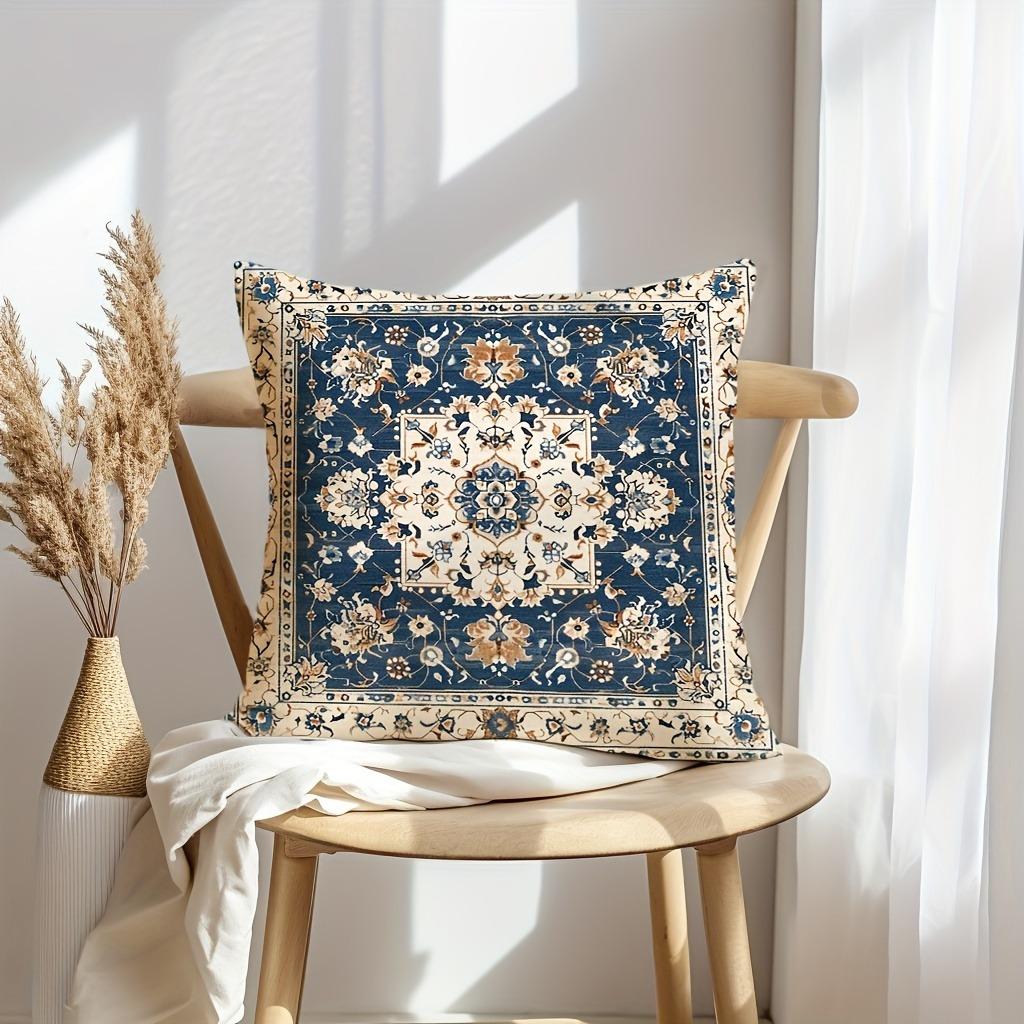 Retro classic floral pattern printing pillowcase ethnic style home furnishing room decoration pillow cover sofa cushion cover