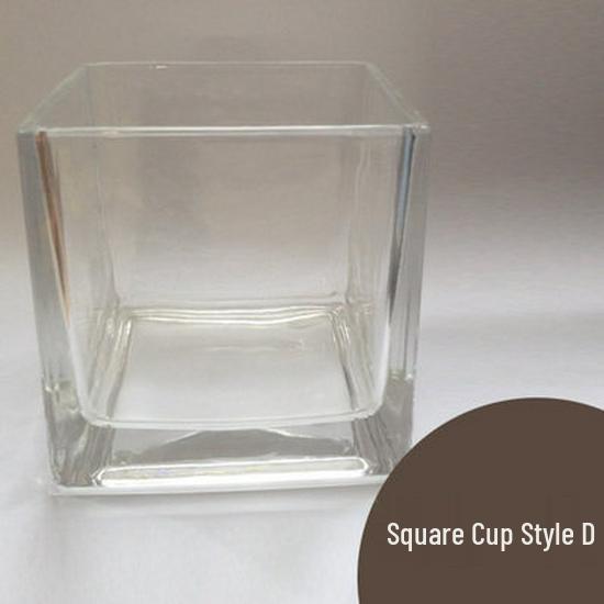DIY Transparent Glass Candle Holder - Square & Round Windproof Cups for Homemade Scented Candles