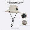 New Sunshade Bucket Hat Quick-Drying Anti Uv Fishing Hats With Compass Waterproof Sun Cap Unisex