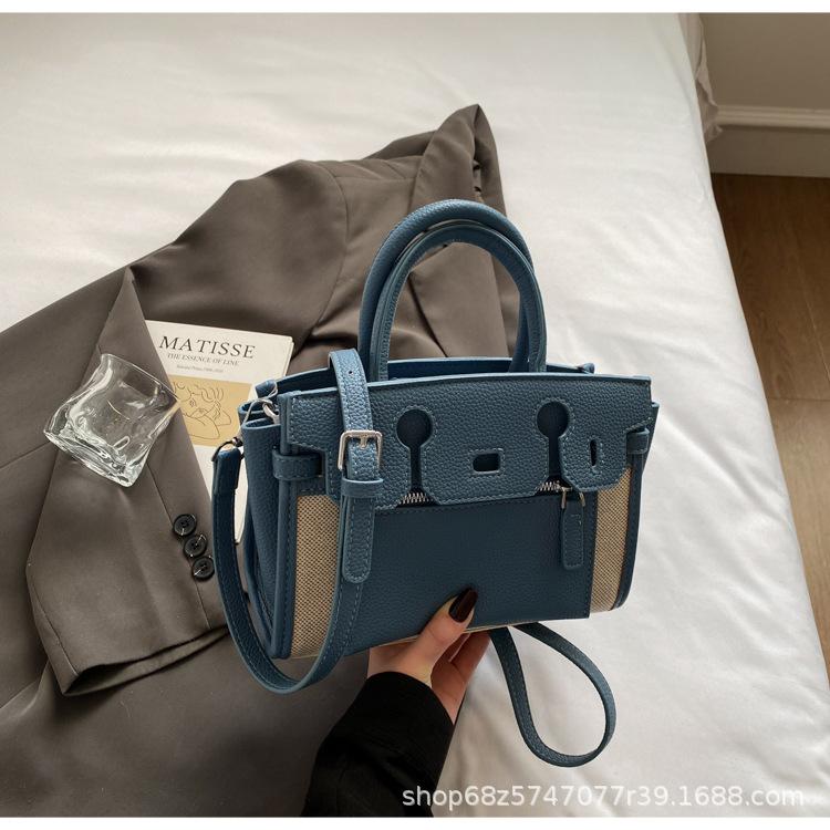 High Sense Fashion Portable Kelly Bag Women 2025 New Simple Retro Messenger Bag Niche Design Commuter Bag