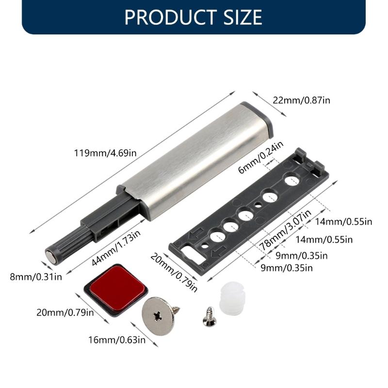 Touch To Open Cabinet Door Hardwares Quiet Auto Closing Mechanism Heavy Type Anti Pinches for Kitchen Bathroom