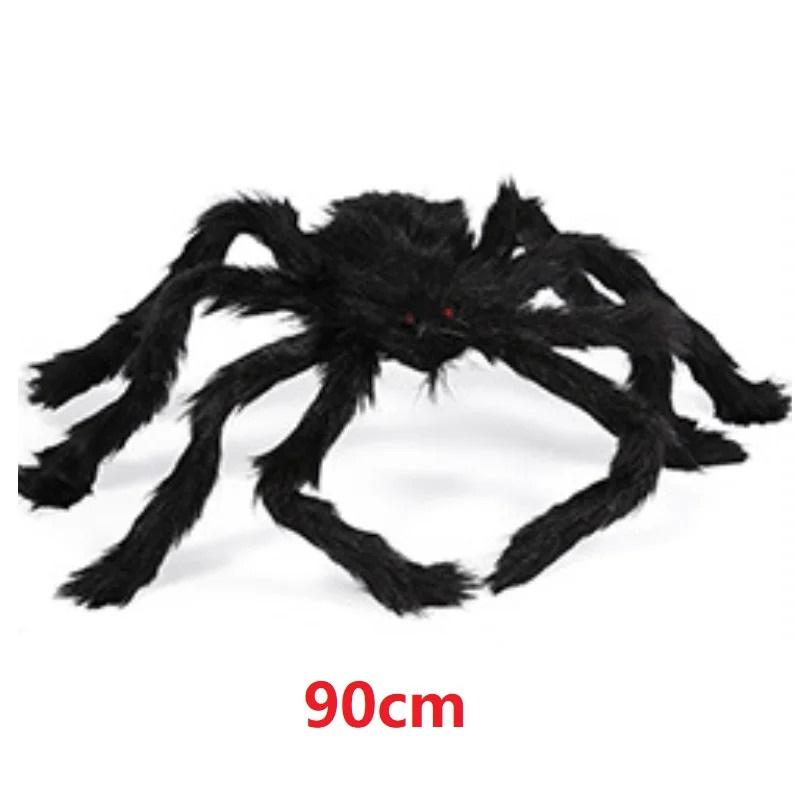 Halloween Giant Plush Spider Horror Halloween Decoration Party Props Haunted Outdoor Chamber Prank 30-200cm Black Spiders Decor