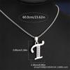 Collana con Ciondolo Lettere Inglesi 26 Colore Argento alla Moda Micro-intarsiata Zircone per Uomo Donna Amici Coppia Gioielli in Acciaio Inossidabile