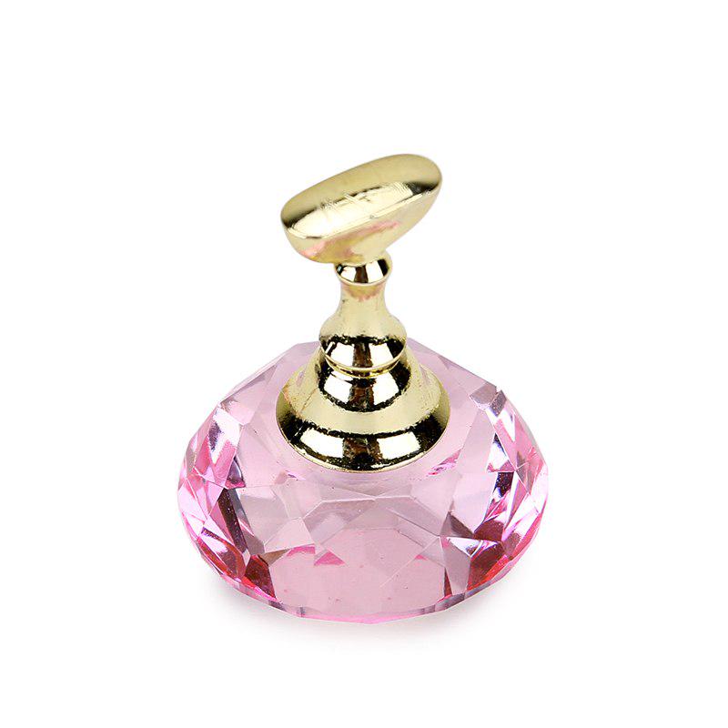 1Pc Magnetic Nail Holder + 5 Tips Practice Training Display Stand Crystal Holders Alloy False Nails