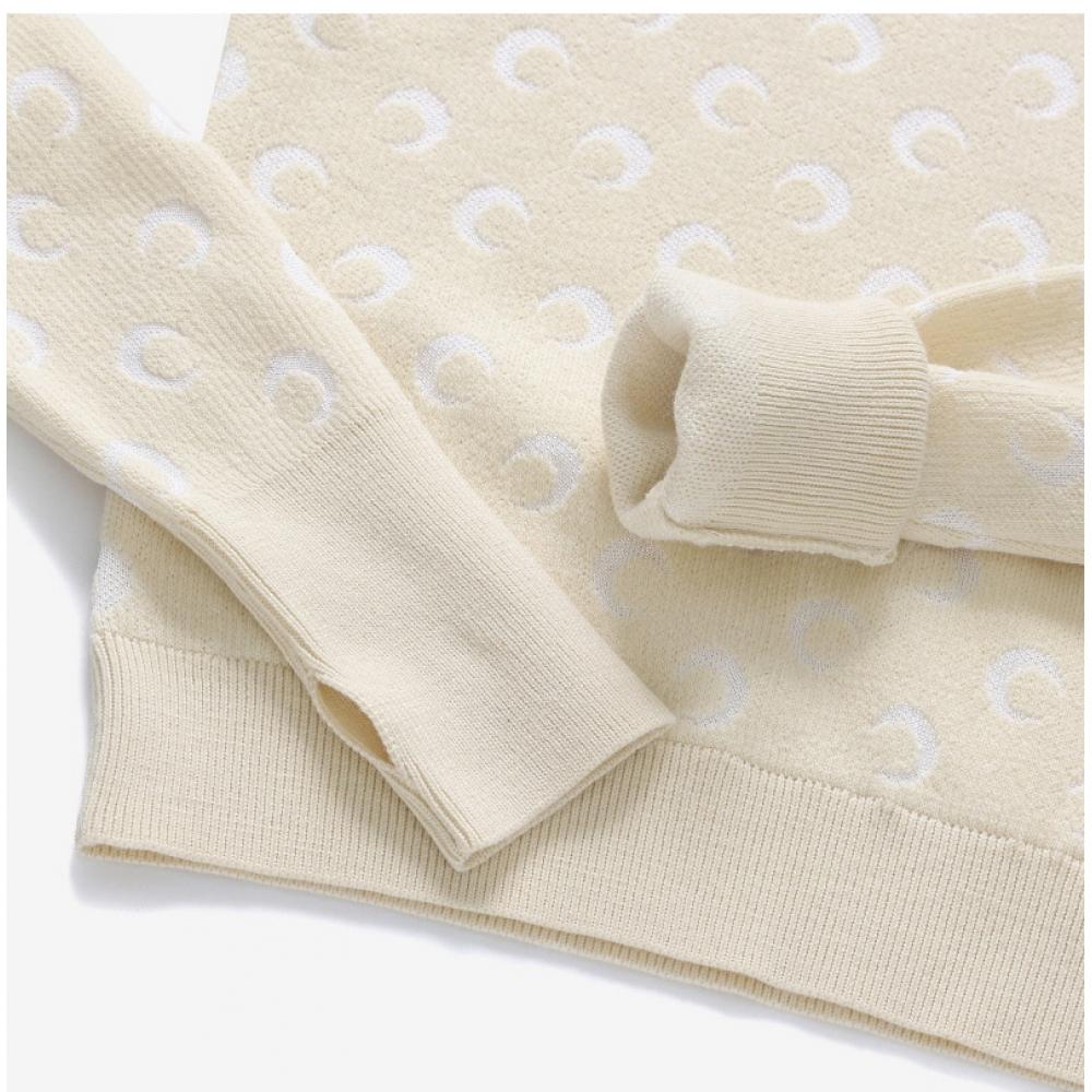 Marine Serre Jacquard Fitted Women S Knit Wtk014a Ckni0530 Wh20