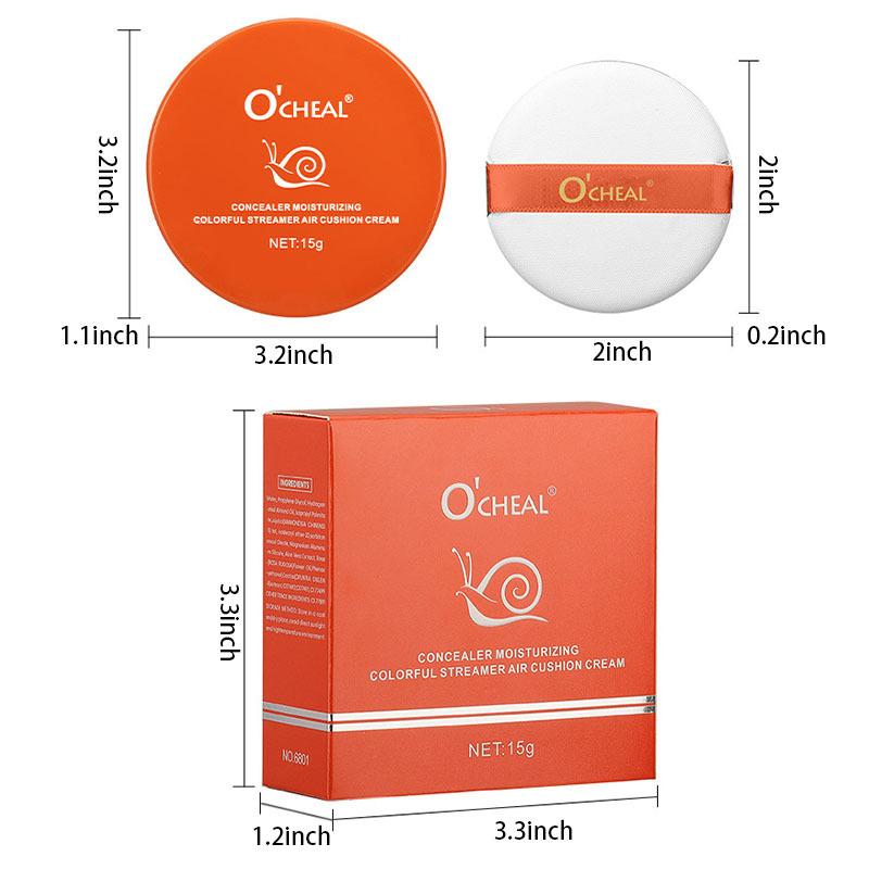Snail Air Cushion CC Cream Concealer Moisturizing Lasting No Makeup Liquid Foundation BB Cream