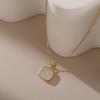 Elegant Women's Square Shell Necklace: Versatile, Simple, and Stylish Clavicle Chain Accessory