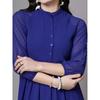 Damen Georgette Fit und Flare Schwarzes Kleid Bollywood Top Tunika Kurti Party Wear SC-1834